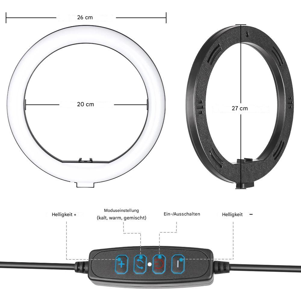Selfie LED Ringlicht mit Bluetooth-Funktion
