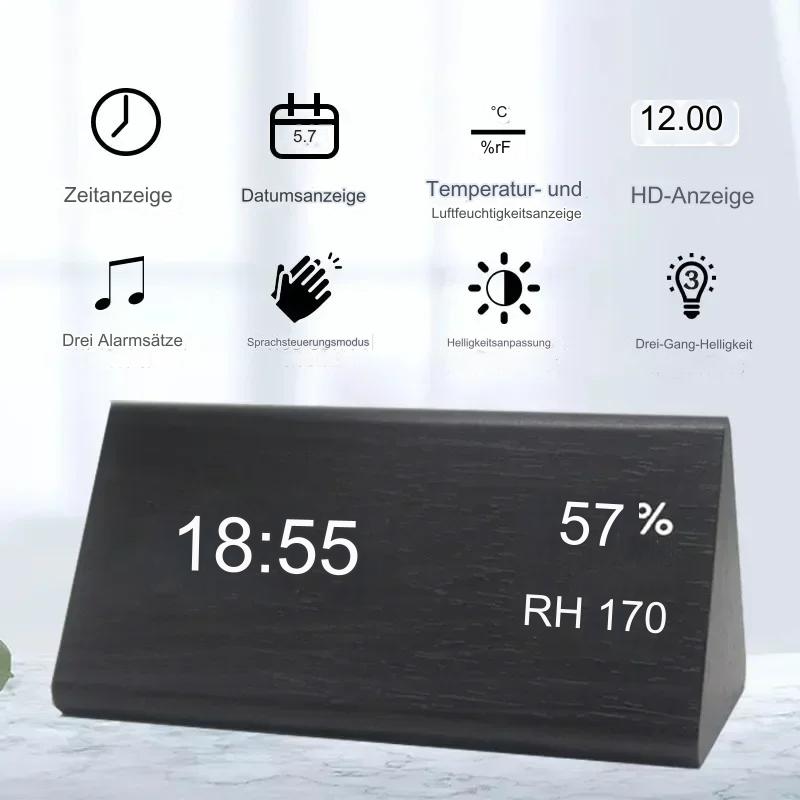 Digitale LED-Tischuhr mit Temperaturanzeige