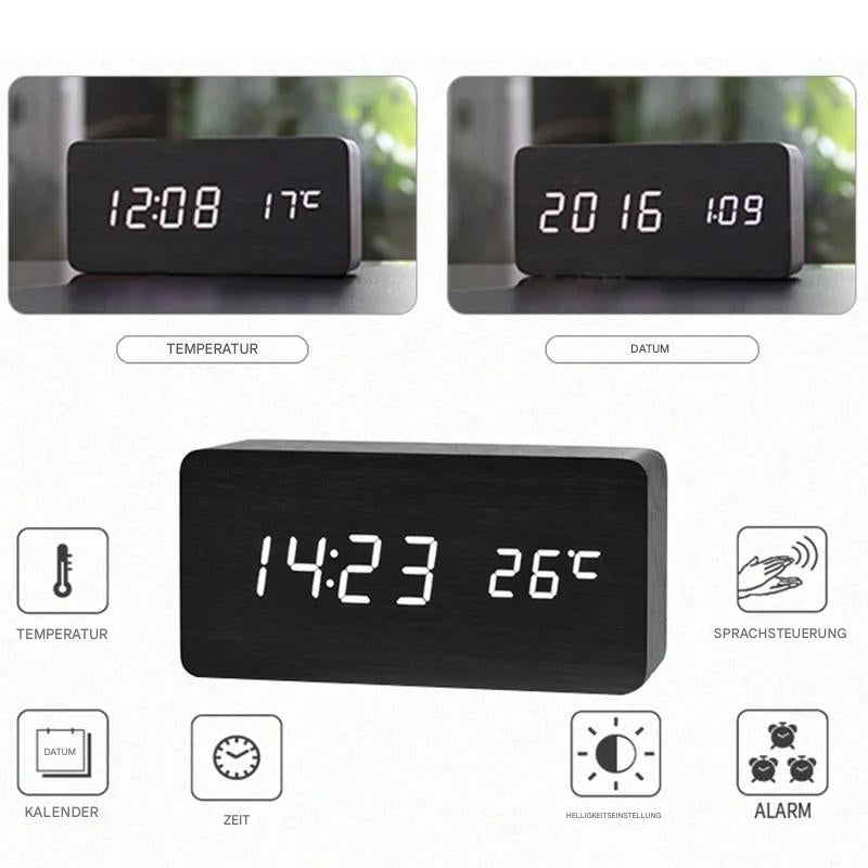 Moderner Digitaler Wecker mit LED-Anzeige