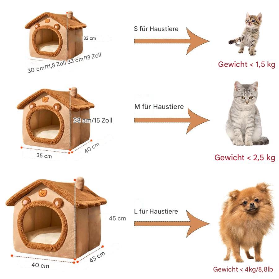 Gemütliches Katzen- & Hundehaus – Schutz & Komfort für jede Jahreszeit!