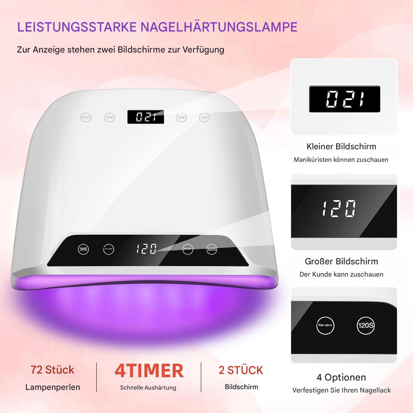 Nageltrockner für beide Hände und Füße mit Infrarotsensor und LCD-Display