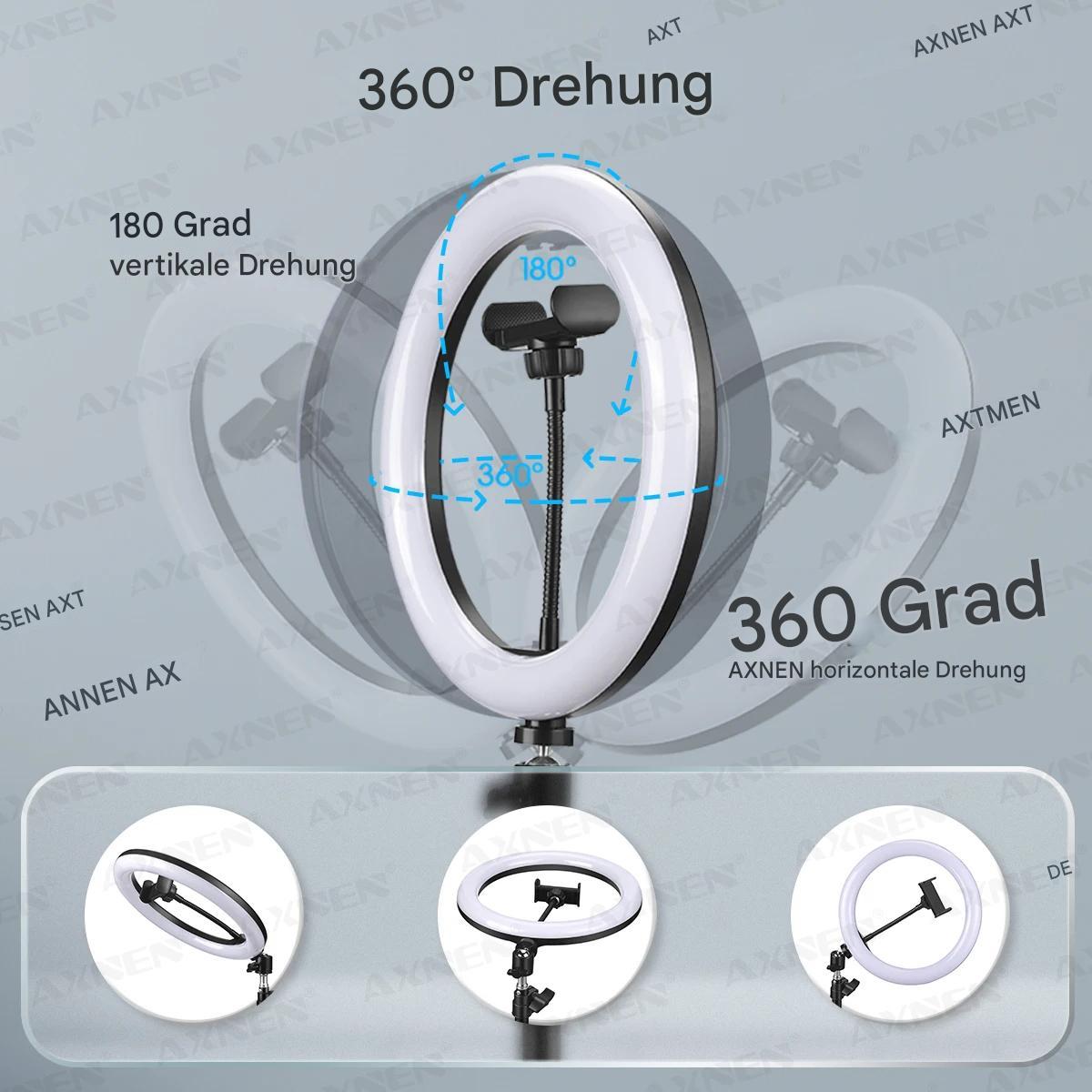 Selfie Video LED Ringlicht mit Stativ – Fotografie Beleuchtung