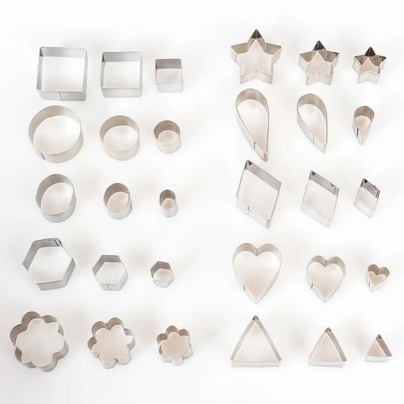 30-teiliges Set Edelstahl-Ausstechformen