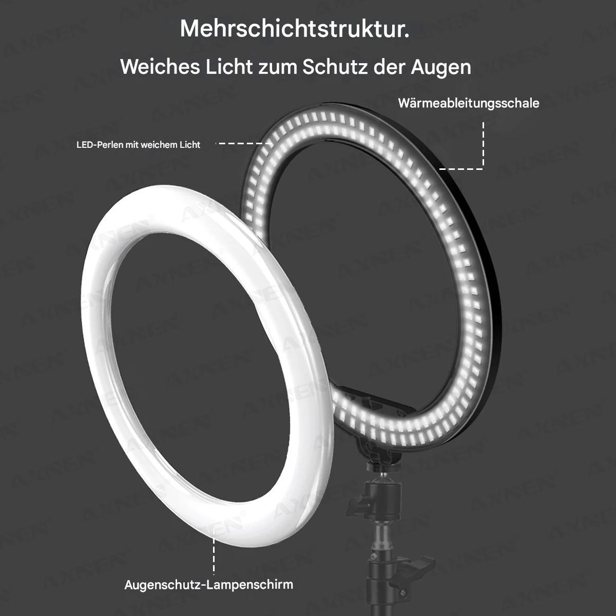 Selfie Video LED Ringlicht mit Stativ – Fotografie Beleuchtung