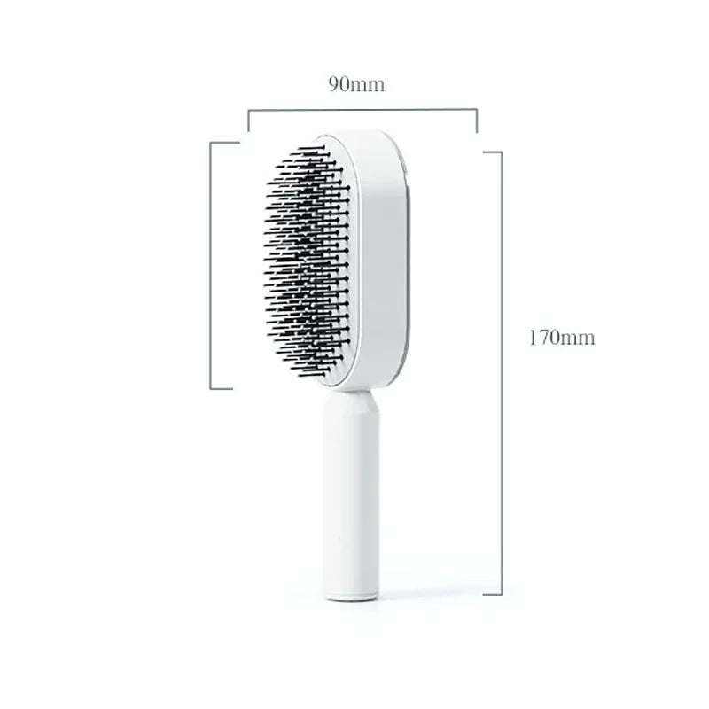 Selbstreinigende Haarbürste – Einfach drücken, Haare entfernen
