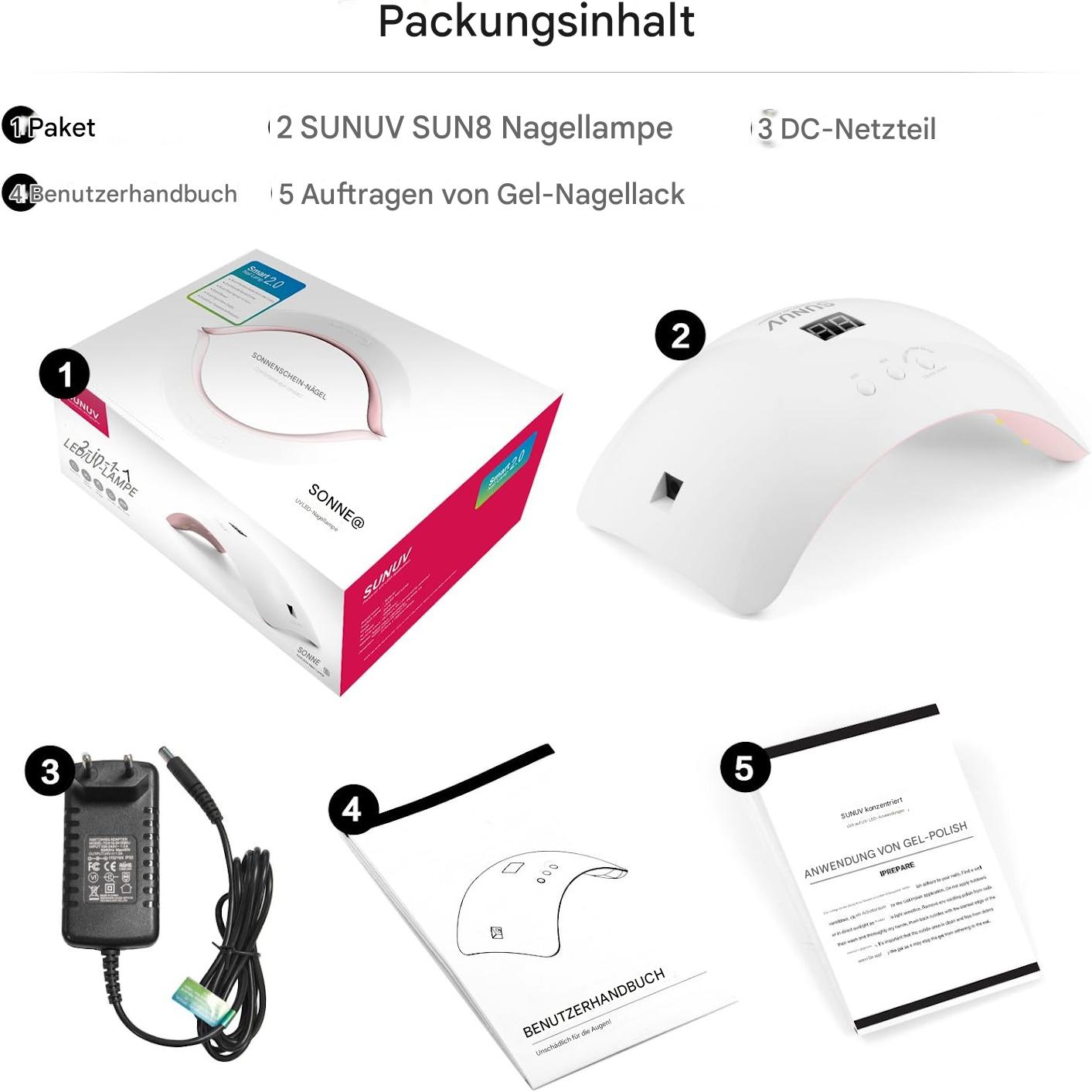 LED Nagellampe für Gelnägel – Professioneller Nageltrockner mit Infrarotsensor und LCD-Display