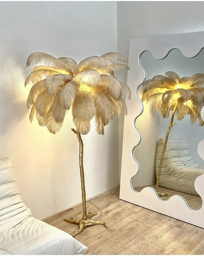 Designer Feder Stehlampe