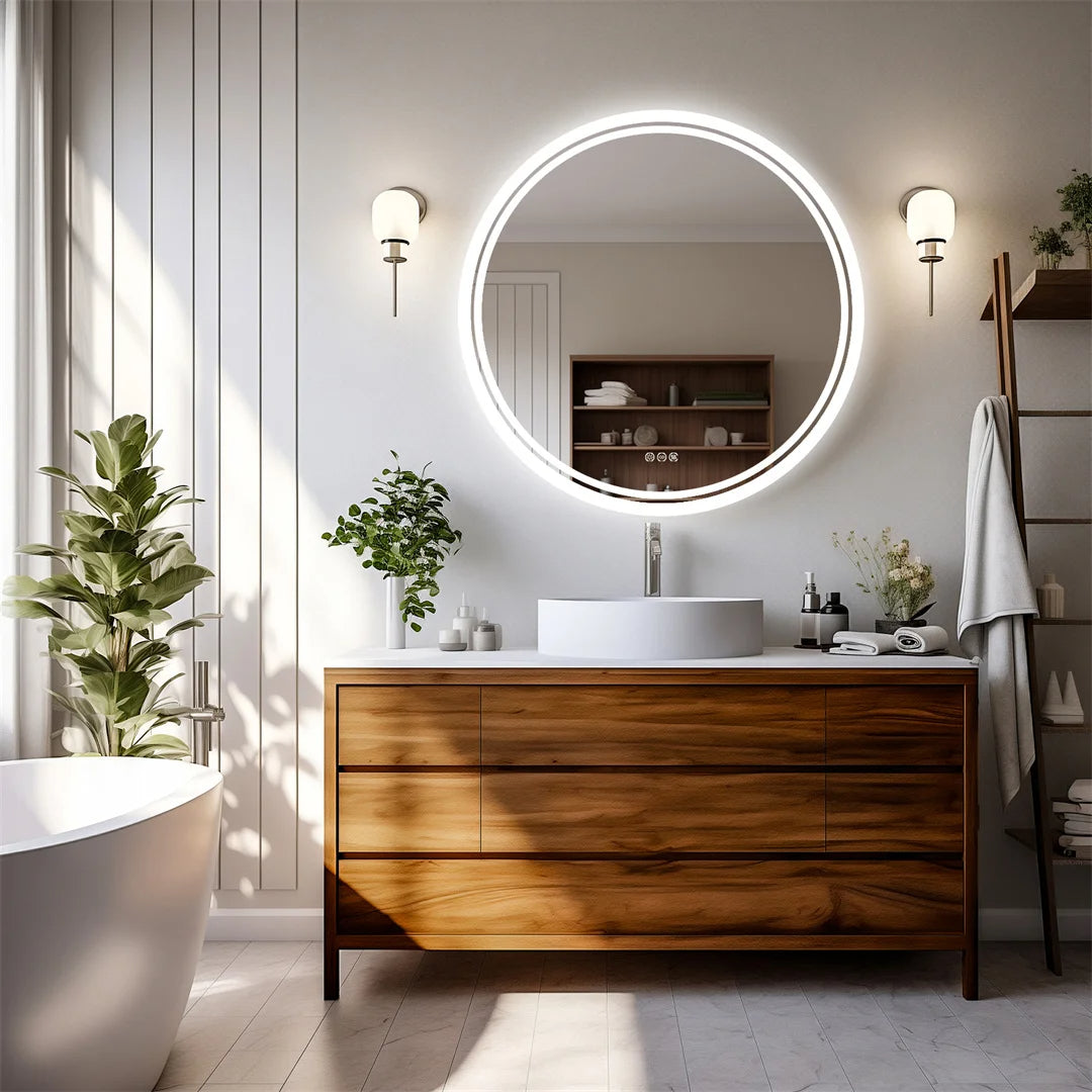Badezimmerspiegel mit LED-Beleuchtung und Touchfunktion