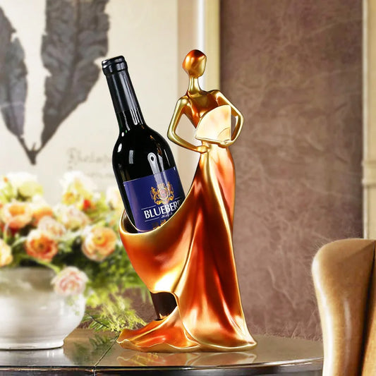 Eleganter Weinflaschenhalter in Frauenfiguren-Form