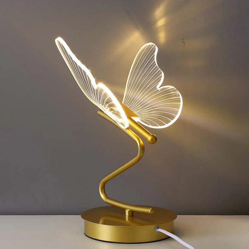 Elegante Schmetterlings LED-Tischlampe