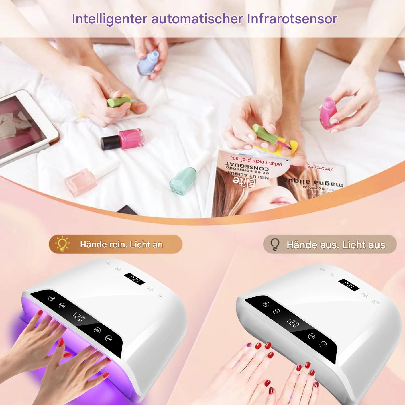 Nageltrockner für beide Hände und Füße mit Infrarotsensor und LCD-Display