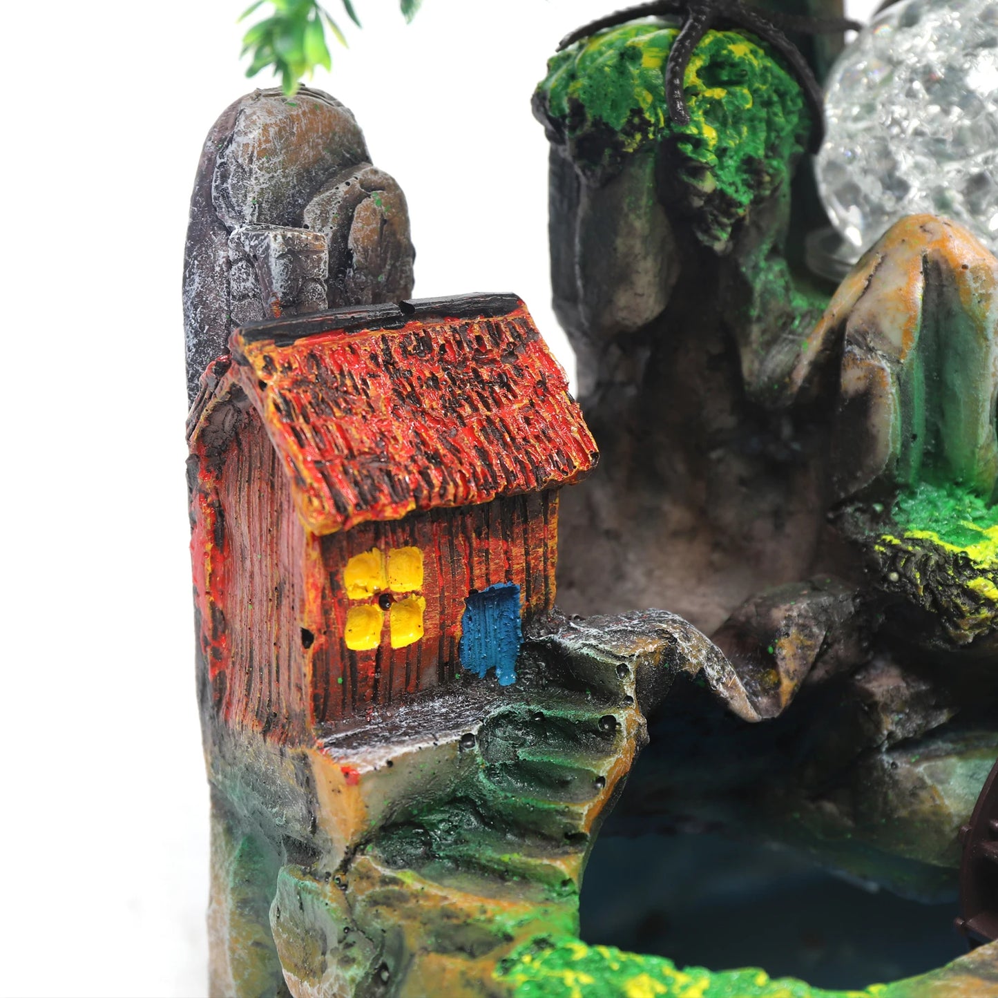 Zimmerbrunnen mit Nebelfunktion und LED-Kugel