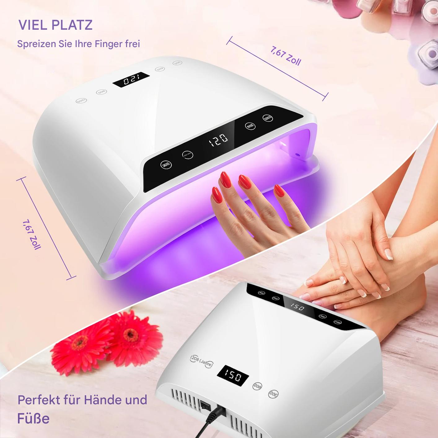 Nageltrockner für beide Hände und Füße mit Infrarotsensor und LCD-Display