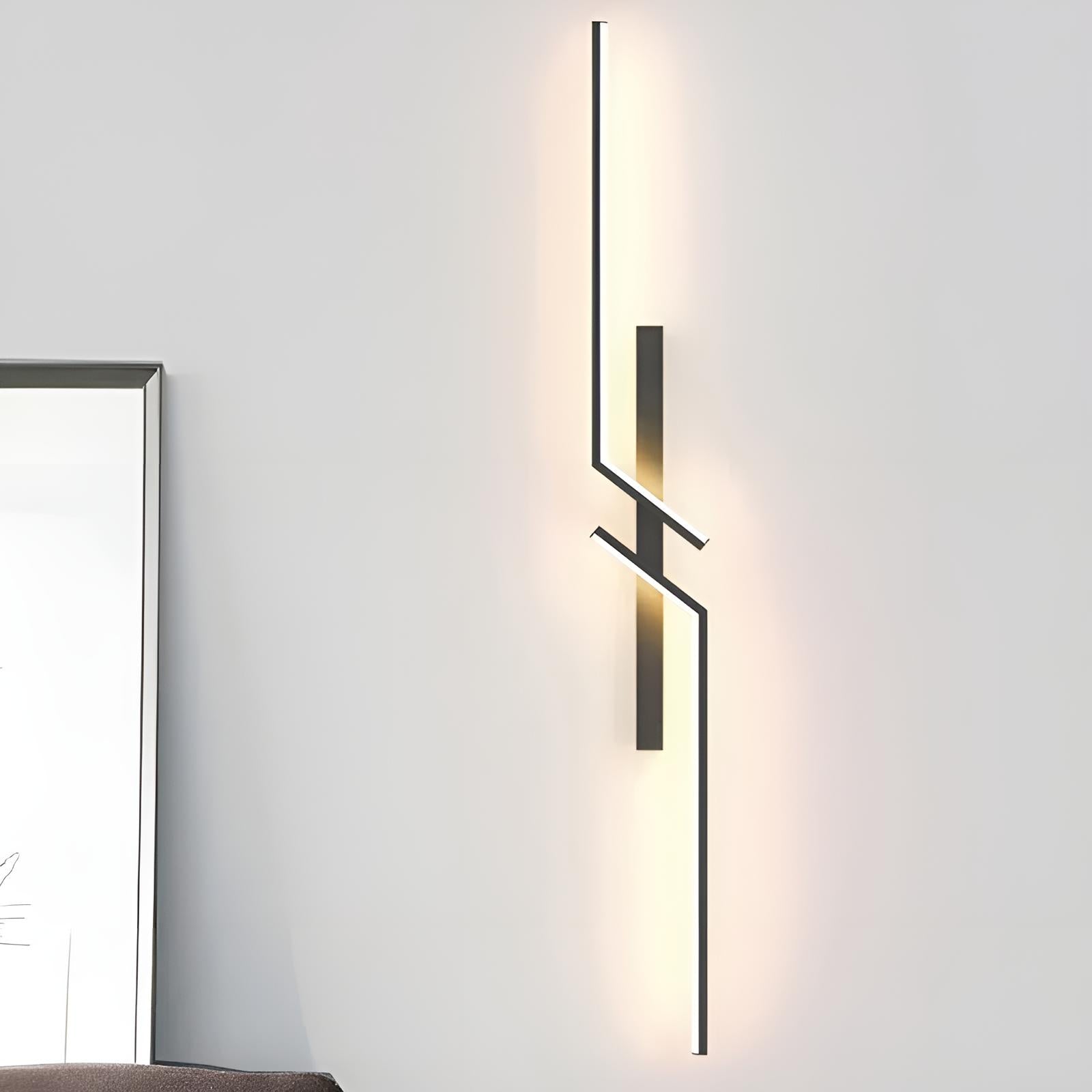 Moderne LED-Wandlampe mit minimalistischem Design schwarz