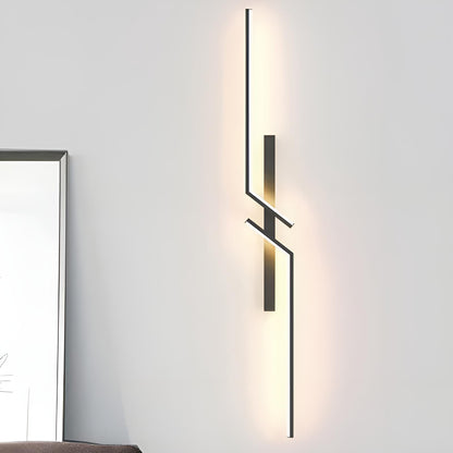 Moderne LED-Wandlampe mit minimalistischem Design schwarz