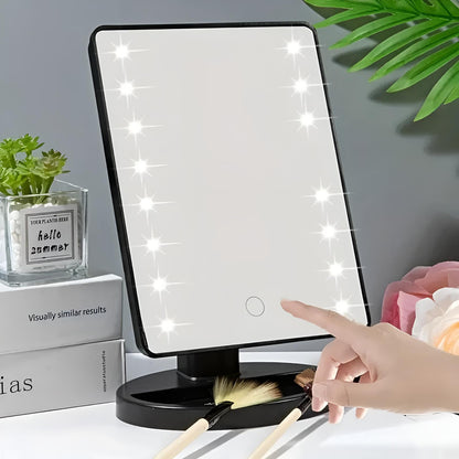 Tragbarer Touchscreen Make-up-Spiegel mit Randbeleuchtung